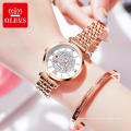 6892 OLEVS Fashion Lady Kleid Geschenk Armbanduhr Minimalistische Casual Business Uhr Für Lady Edelstahl Gangreserve Lady Clock
